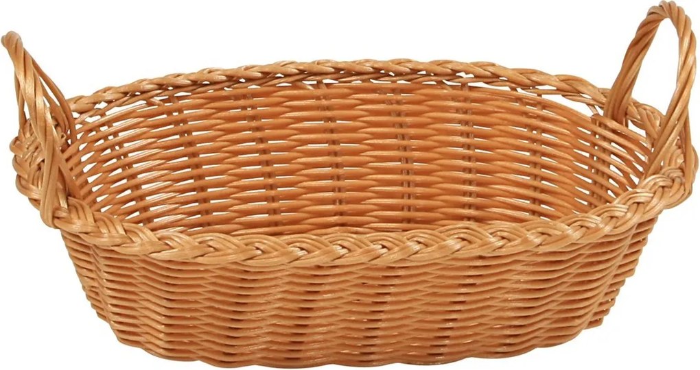Plastový oválny košík RONNY 29x18 cm hnedý