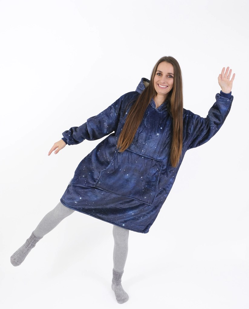 Baránková mikina mikroplyš – Hviezdna obloha veľkosť M