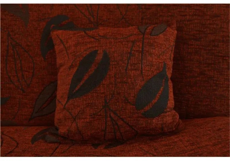 Kondela Pohovka, rozkladacia, látka tehla + vzor, ASIA NEW