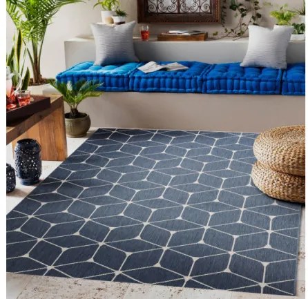 Koberec SIZAL FLAT 48721/591 Kocky 3D nebeský