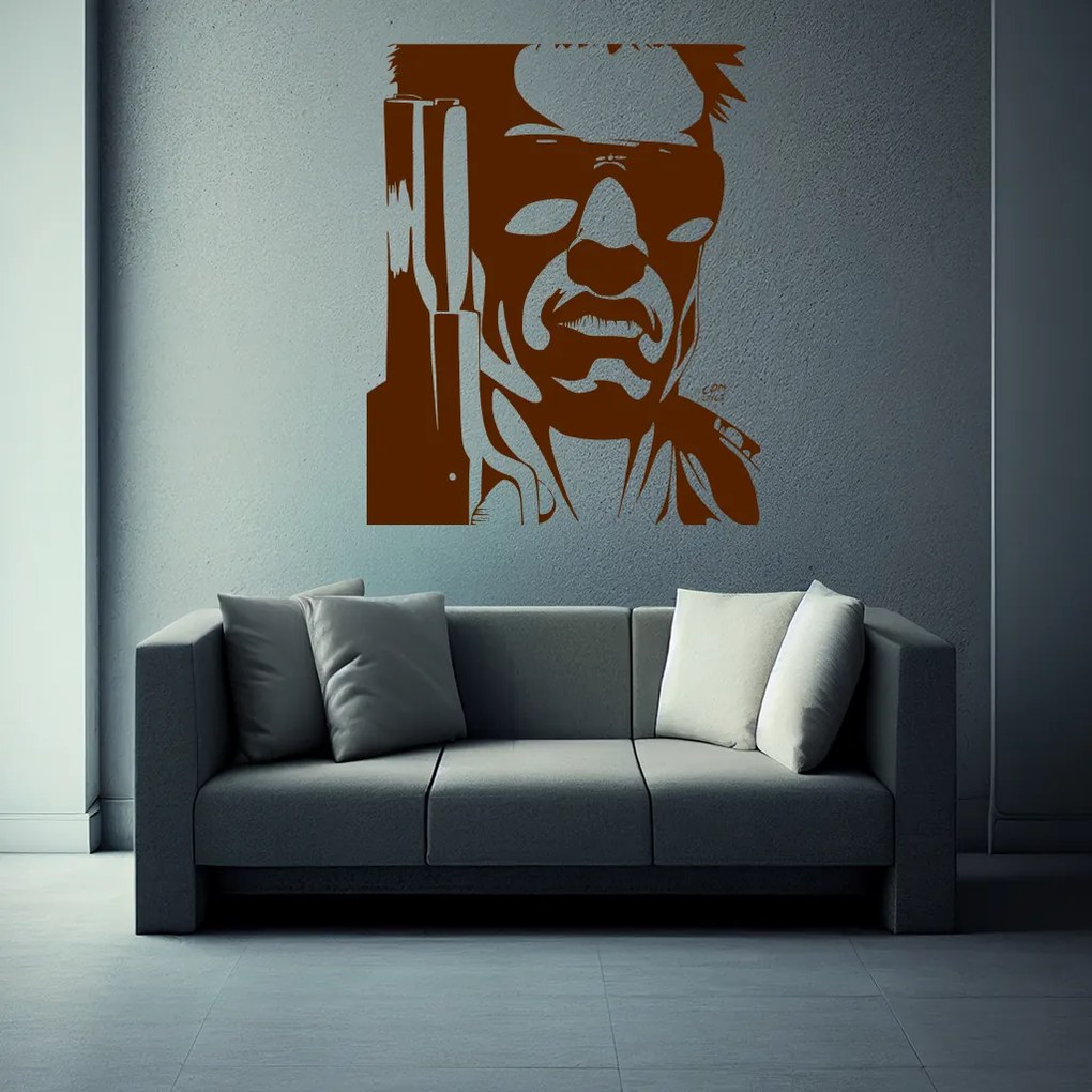 Veselá Stena Samolepka Terminátor Farba: modrá, Veľkosť: 60 x 73 cm