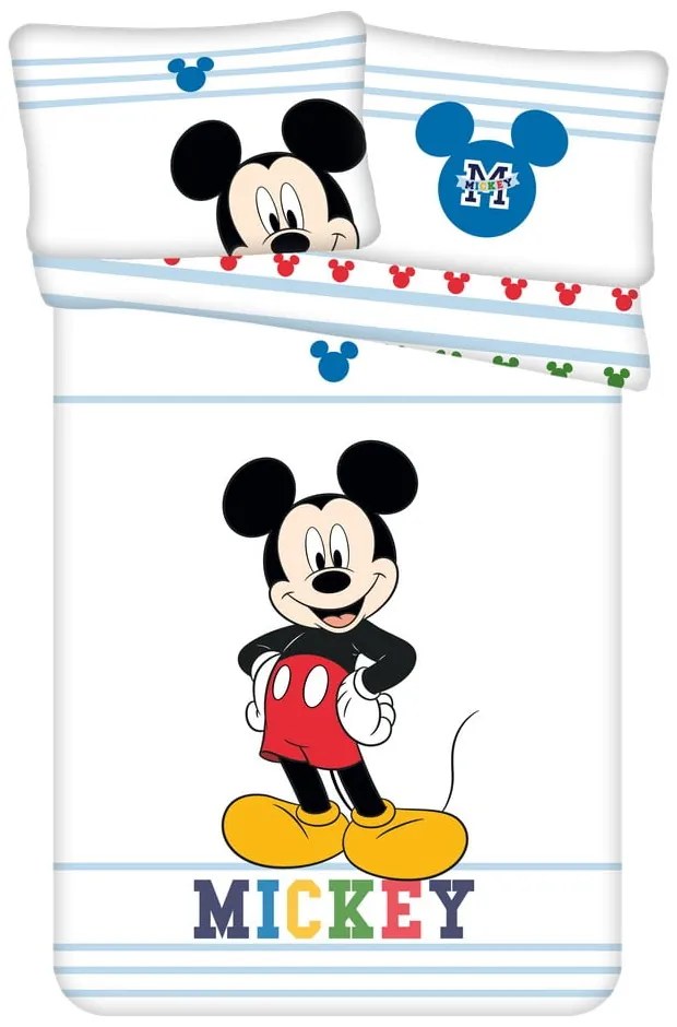Bavlnené detské obliečky do postieľky 100x135 cm Mickey – Jerry Fabrics