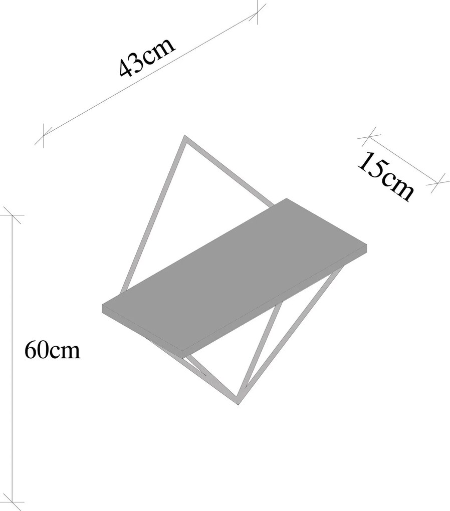 Nástenná polica Paeonia Turcica