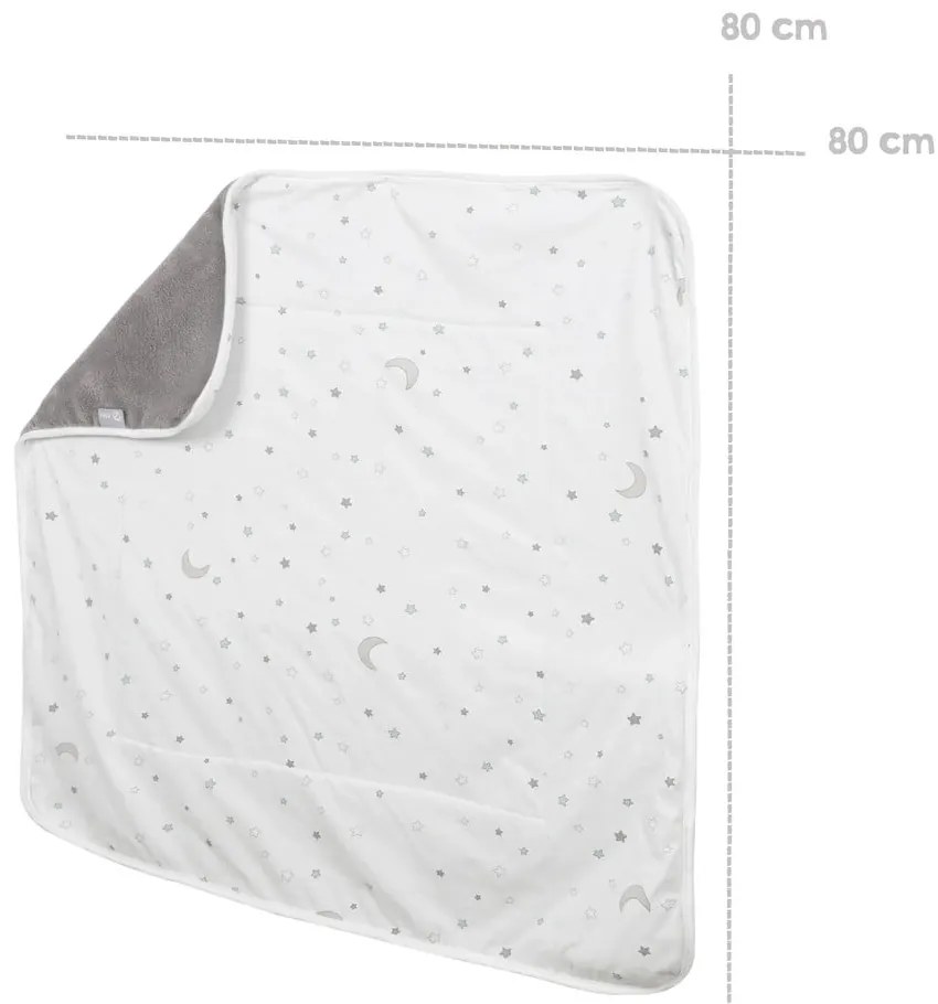 Bielo-sivá bavlnená detská deka 80x80 cm Strenenzauber – Roba