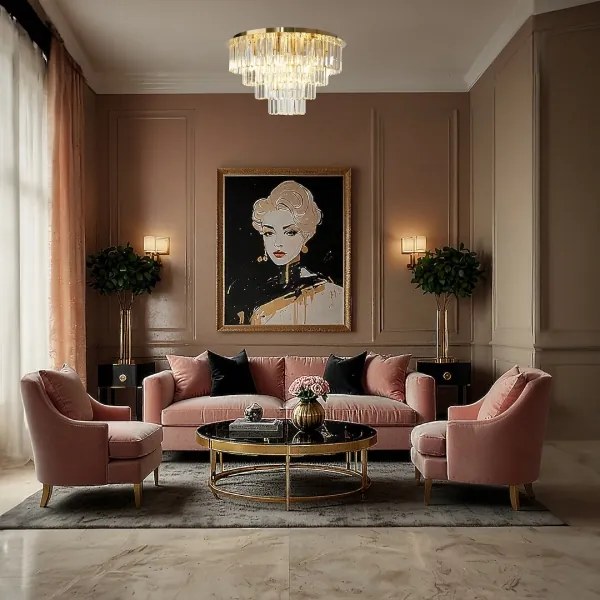 Stropné svietidlo MILANO 9xE14/40W/230V zlatá