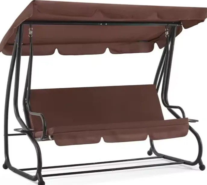 Lean Záhradná hojdačka hnedá – 280kg, 4 vankúše