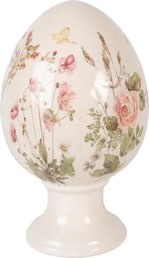 Vajíčko na podstavci s lúčnymi kvetmi Flowers of Love XL - Ø 17*28 cm