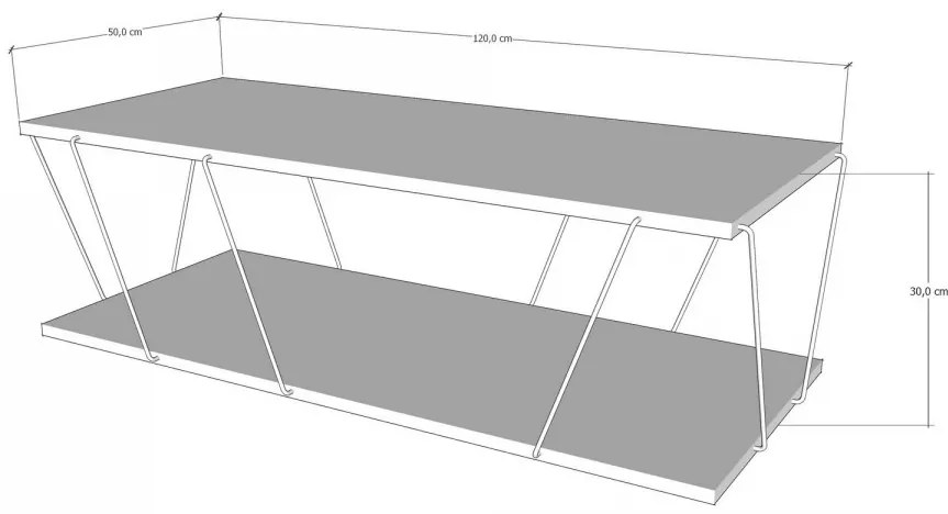 Konferenčný stolík Labranda 120 cm čierny
