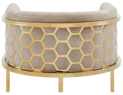 Barová stolička Elegance 47503 Zamat - Béžová - Komfort-nábytok