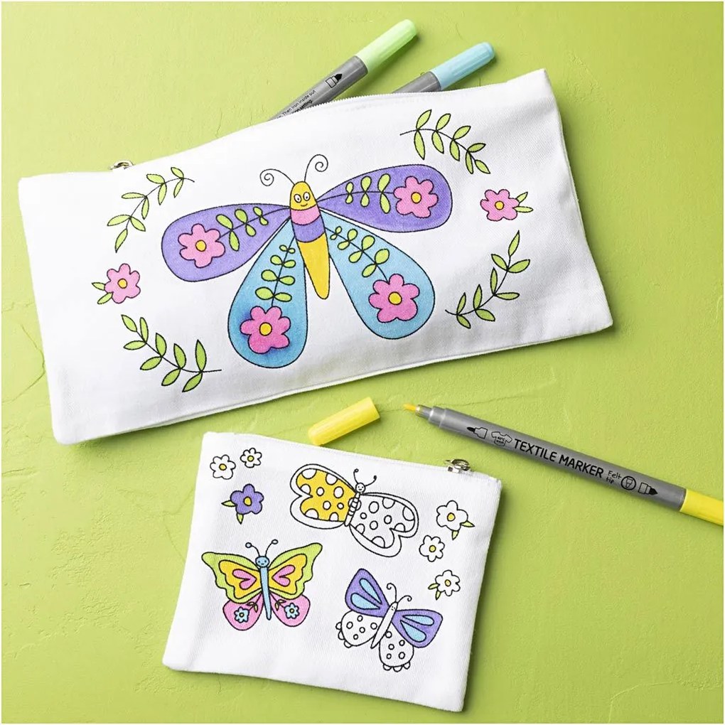 Kreatívna sada Mini Craft Kit Textile Colouring Butterflies