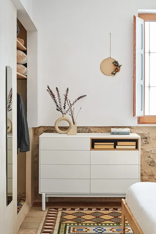 Teulat Corvo komoda so zásuvkami - Biela - 120 cm