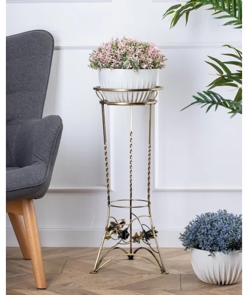 Stojan na kvety 72x28 cm zlatá