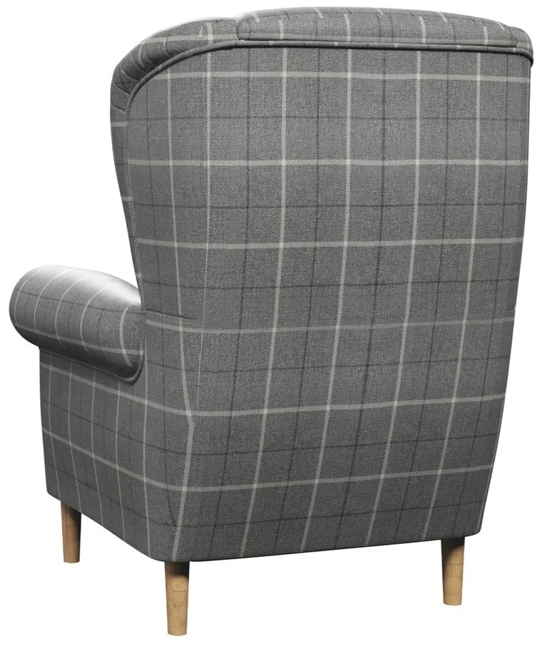 Sivé kreslo ušiak Swan – Ropez