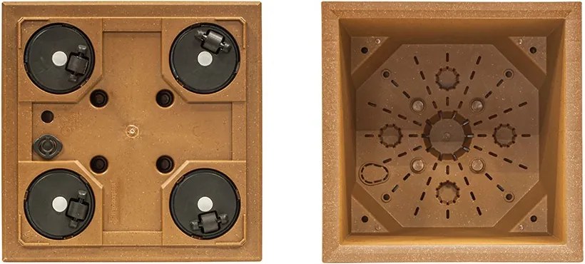 Květináč MADERAN SQUARE HIGH ECO WOOD 38,5 cm bílý
