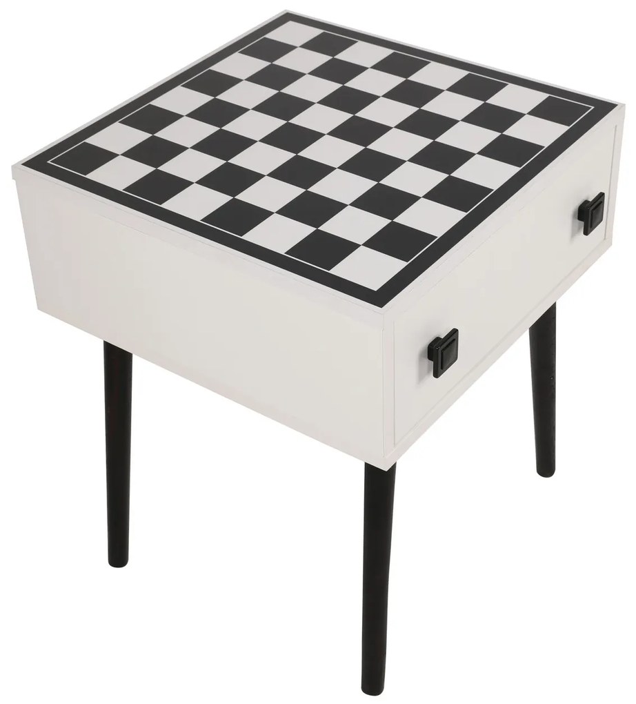 Šachový stolík Chess (Biela + Čierna). Akcia -19%. Vlastná spoľahlivá doprava až k Vám domov. 1072667