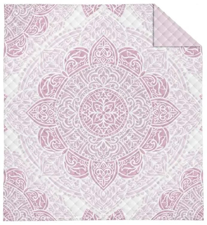 DETEXPOL Prehoz na posteľ Mandala rosé  Polyester, 220/240 cm