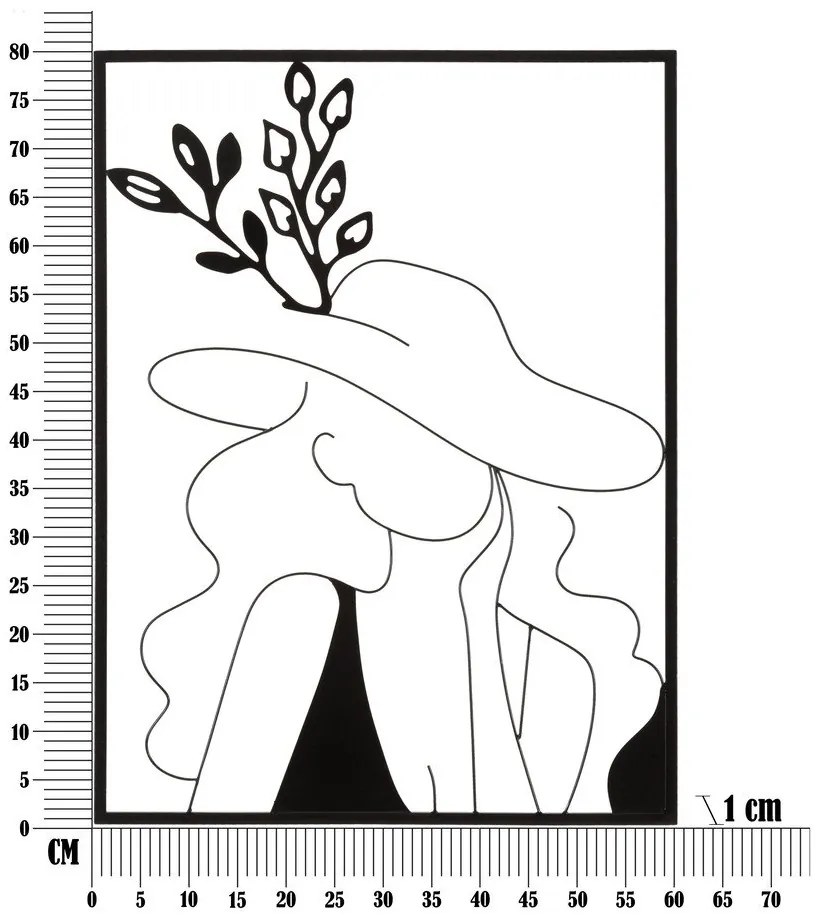 Kovová nástenná dekorácia 60x80 cm Elegant - Mauro Ferretti