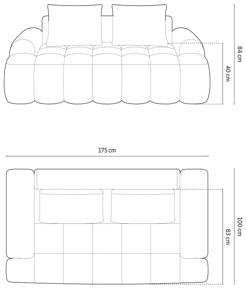 Svetlohnedá pohovka 175 cm Linz – Cosmopolitan Design