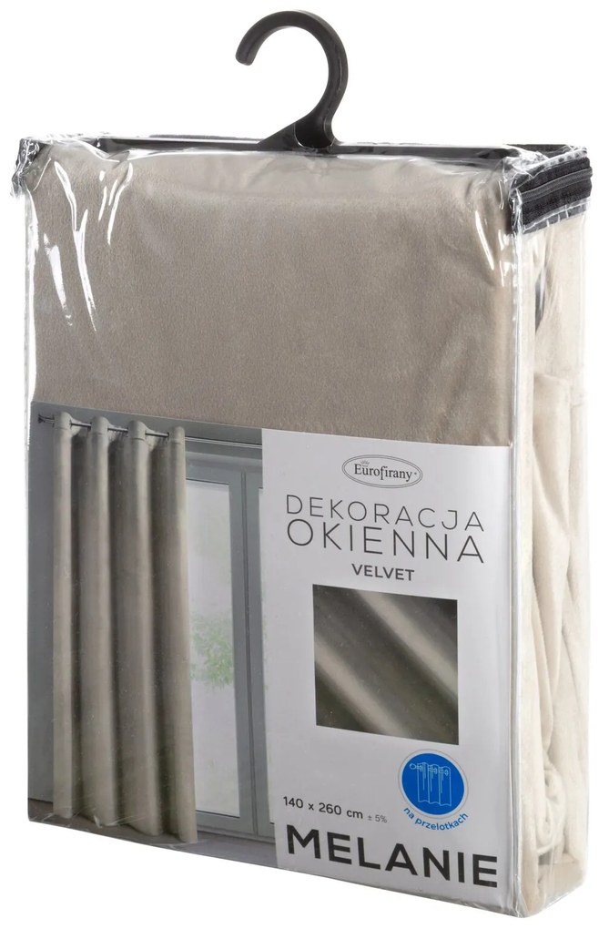 ZATEMŇOVACÍ ZÁVES NA KRÚŽKOCH MELANIE 140X250 CM BÉŽOVÁ