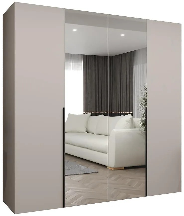 Skriňa Alicante II 200 kašmír/čierna