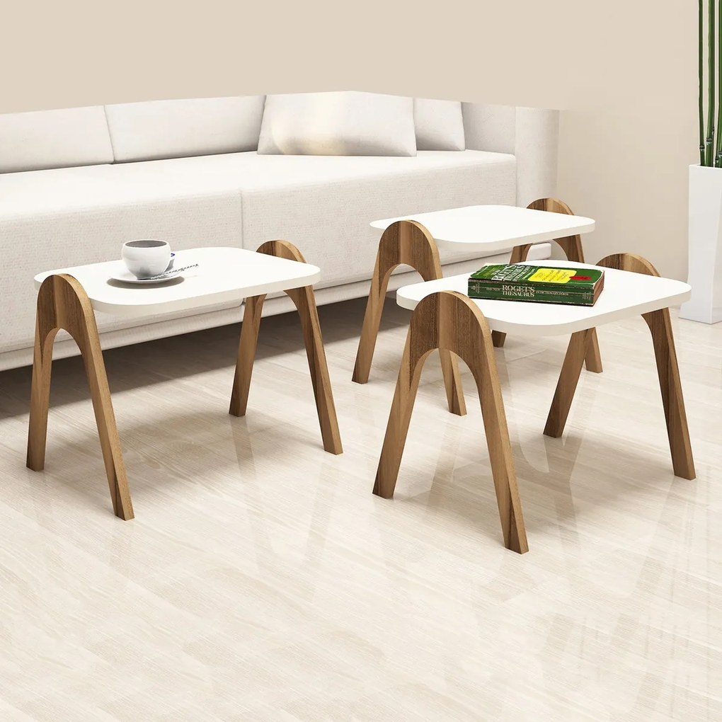 Rozkladací stôl Paris Cream, 3 ks
