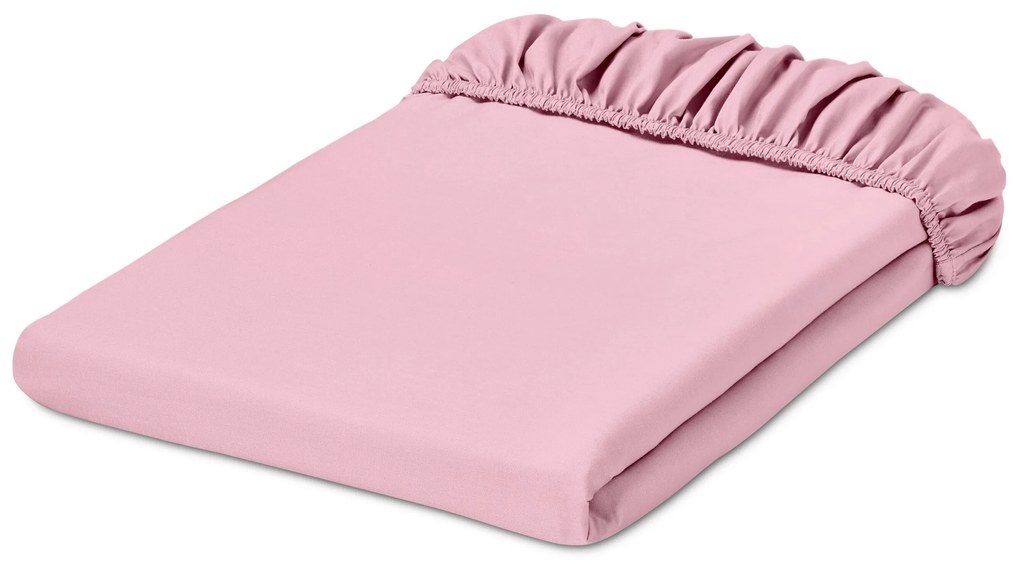 Napínacie prestieradlo z perkálu, ružová, štandardná veľkosť