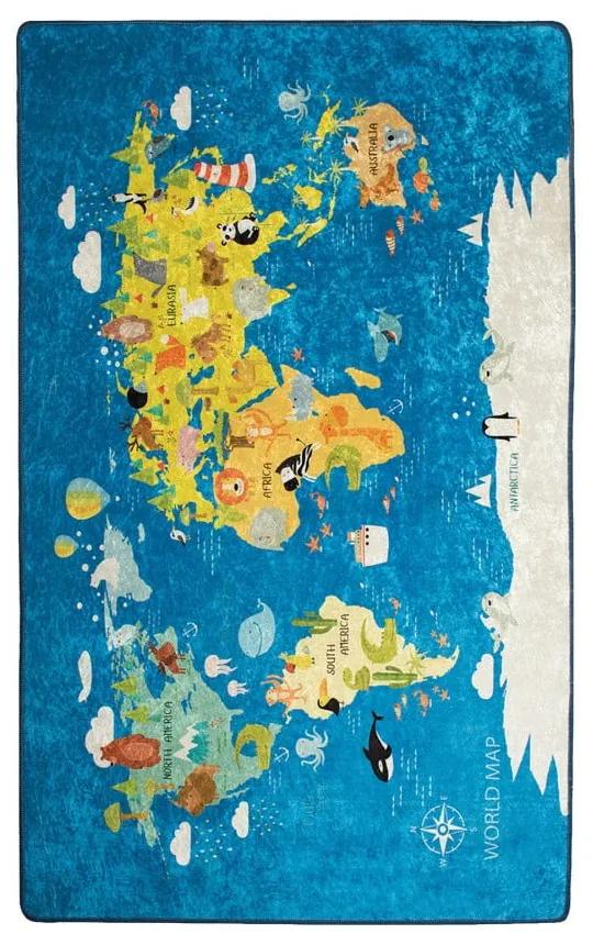 Detský koberec World Map, 200 × 290 cm
