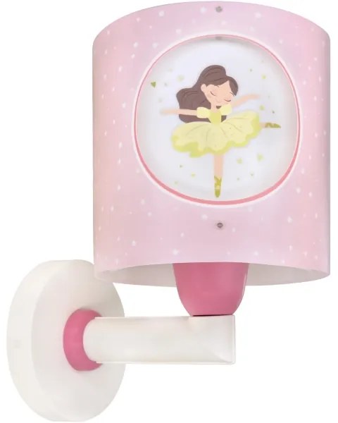 Dalber 60919 - Detská nástenná lampa PRINCESS DANCE 1xE27/15W/230V ružová