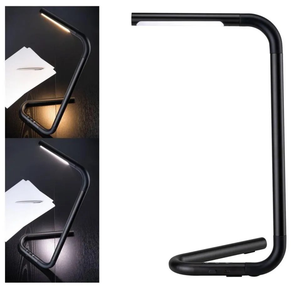 Paulmann 95424- LED/4,5W Stmievateľná dotyková stolná lampa FLEXLINK 5V/USB čierna