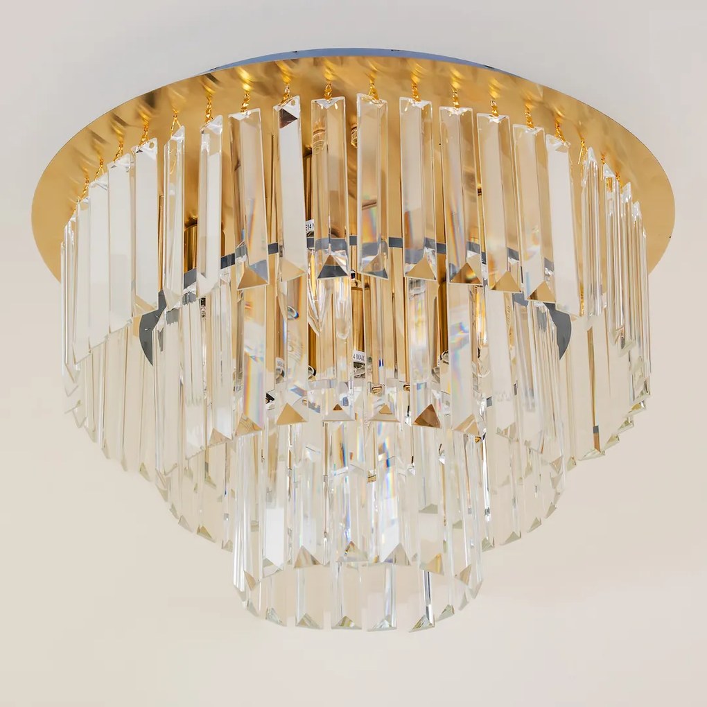 Luster Milano, 1x krištáľové tienidlo, (fi 45cm), g