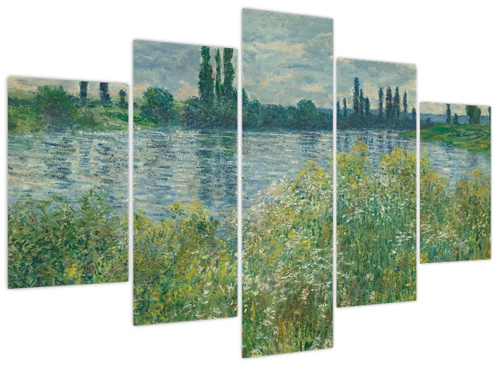 Obraz - Claude Monet, Banks of the Seine, reprodukcia (150x105 cm)