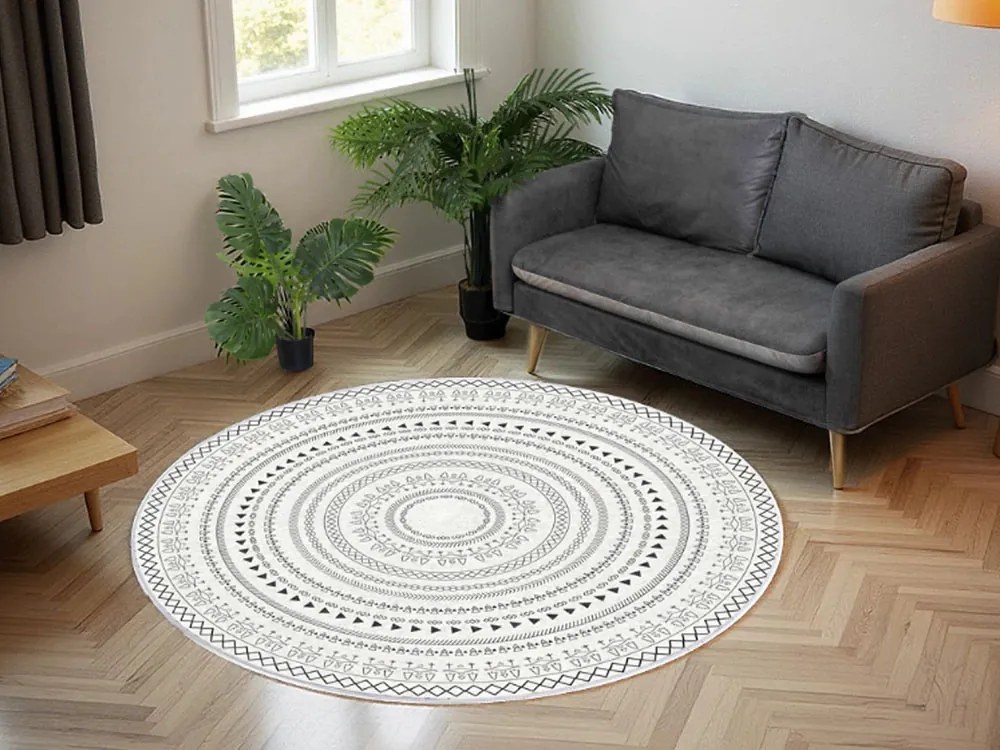 TZ Okrúhly vzorovaný koberec Tina Rozmer: 120 cm