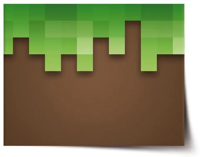 Sablio Plagát Green Blocks 2 - 60x40 cm