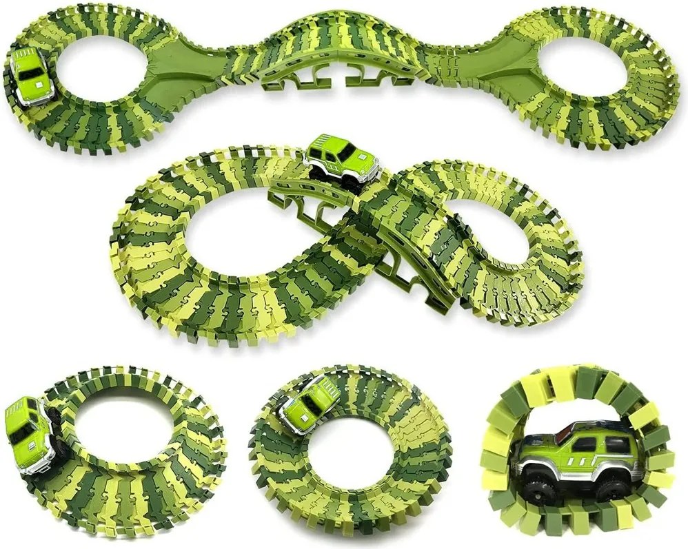 LEAN Toys Obrovské figúrky autíčok na dinosaurích dráhach