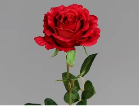 Umelá kvetina Ruža 58 cm, červená%