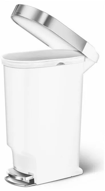 Pedálový kôš Slim 40 l, biela
