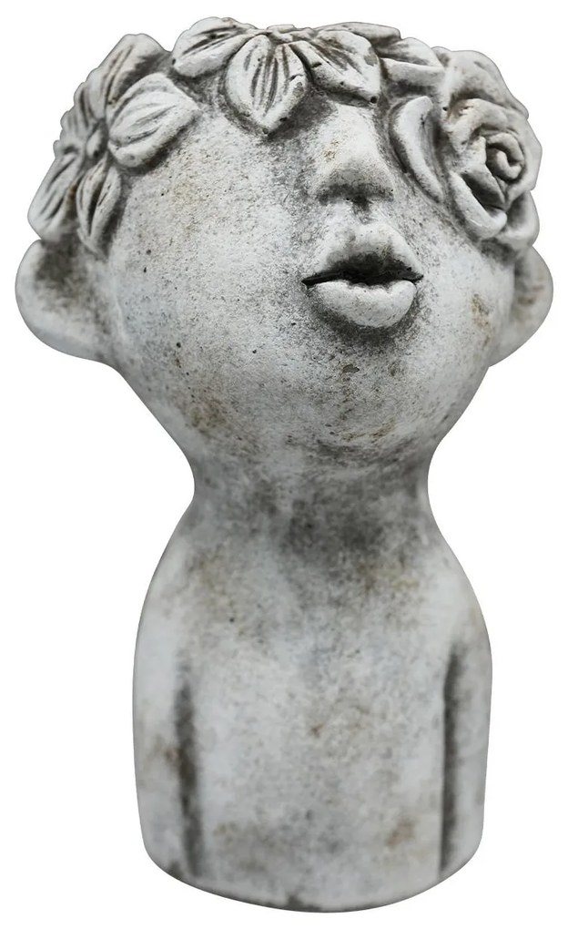 BETÓNOVÝ KVETINÁČ LEON 16,5X24,5 CM SIVÁ
