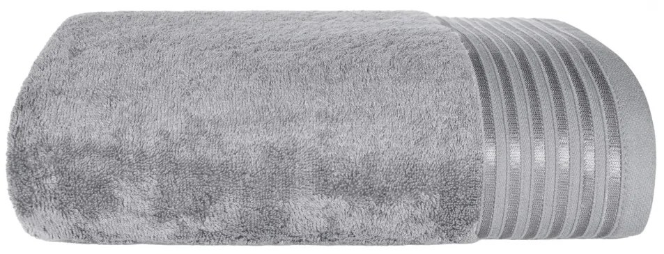 Bavlněný froté ručník s modalem VELA 70x140 cm šedý
