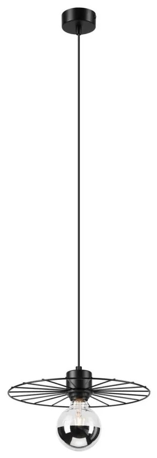 Luster na lanku MONTANA 1xE27/15W/230V pr. 30 cm čierna