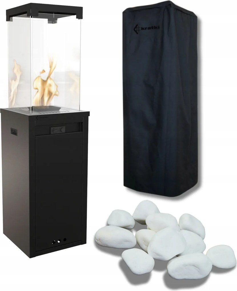 Plynový krb Záhradný ohrievač Terasa Kratki Patio Kryt Kamene