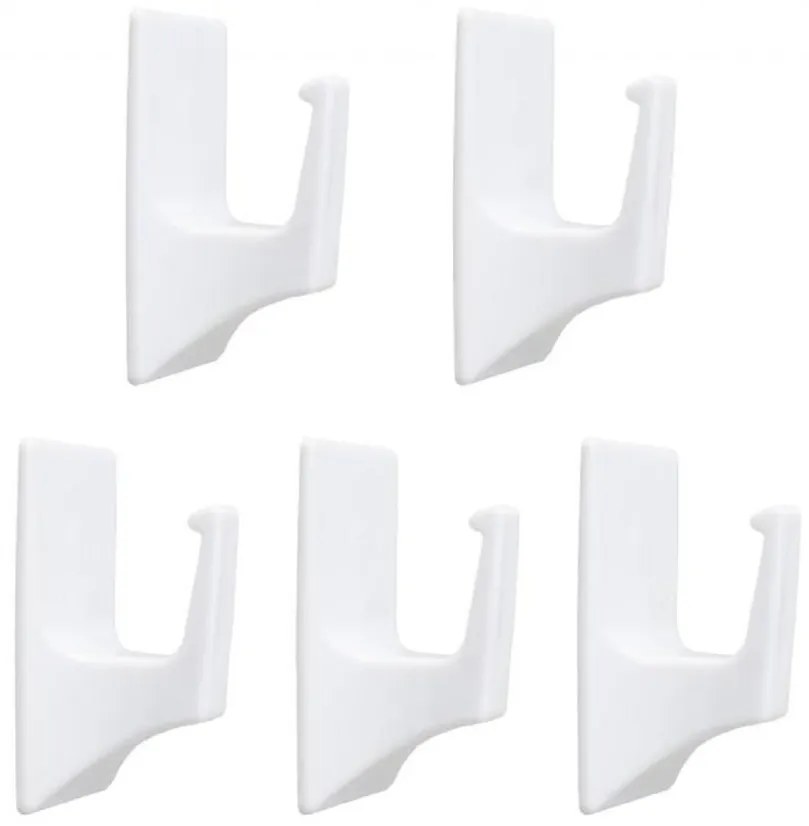 Plastový vešiak 5 ks biely