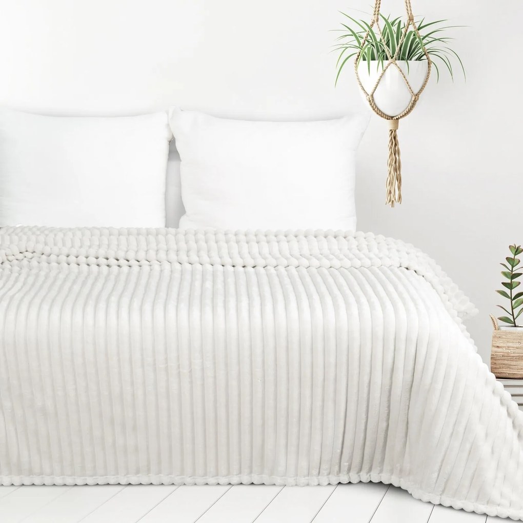 DEKA Z MIKROFLANELU SOFT 170X210 CM BIELA