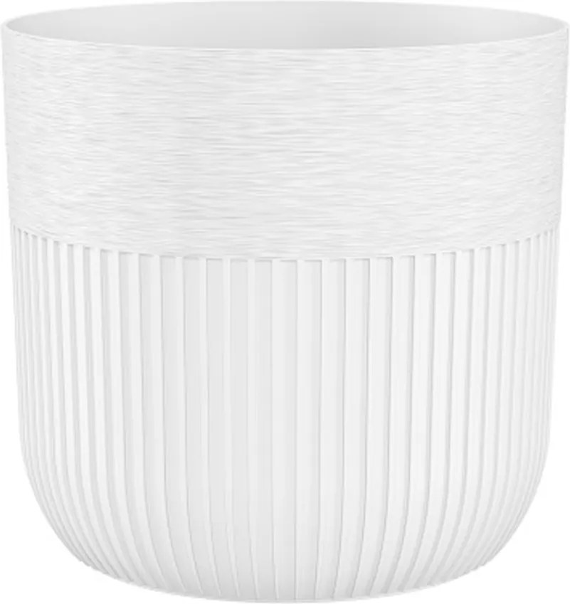 Plastový obal na květináč Luca 14 cm bílý