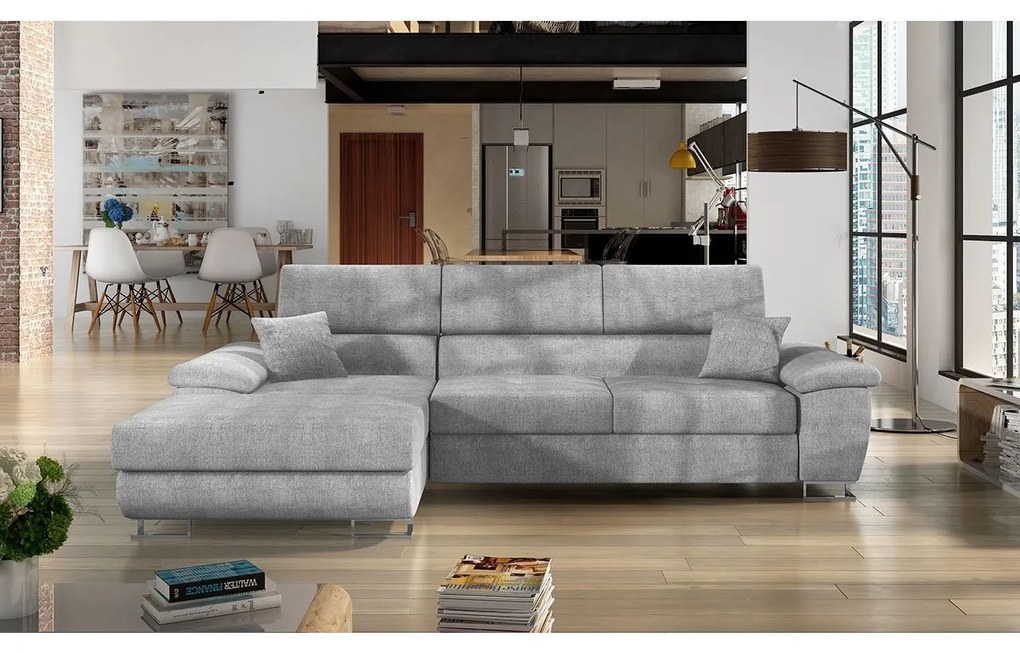 Rohová sedacia súprava Alvin Mini, Dostupné poťahy: ekokoža Soft 017 + Lux 06 + ekokoža Soft 017, Strana: ľavá
