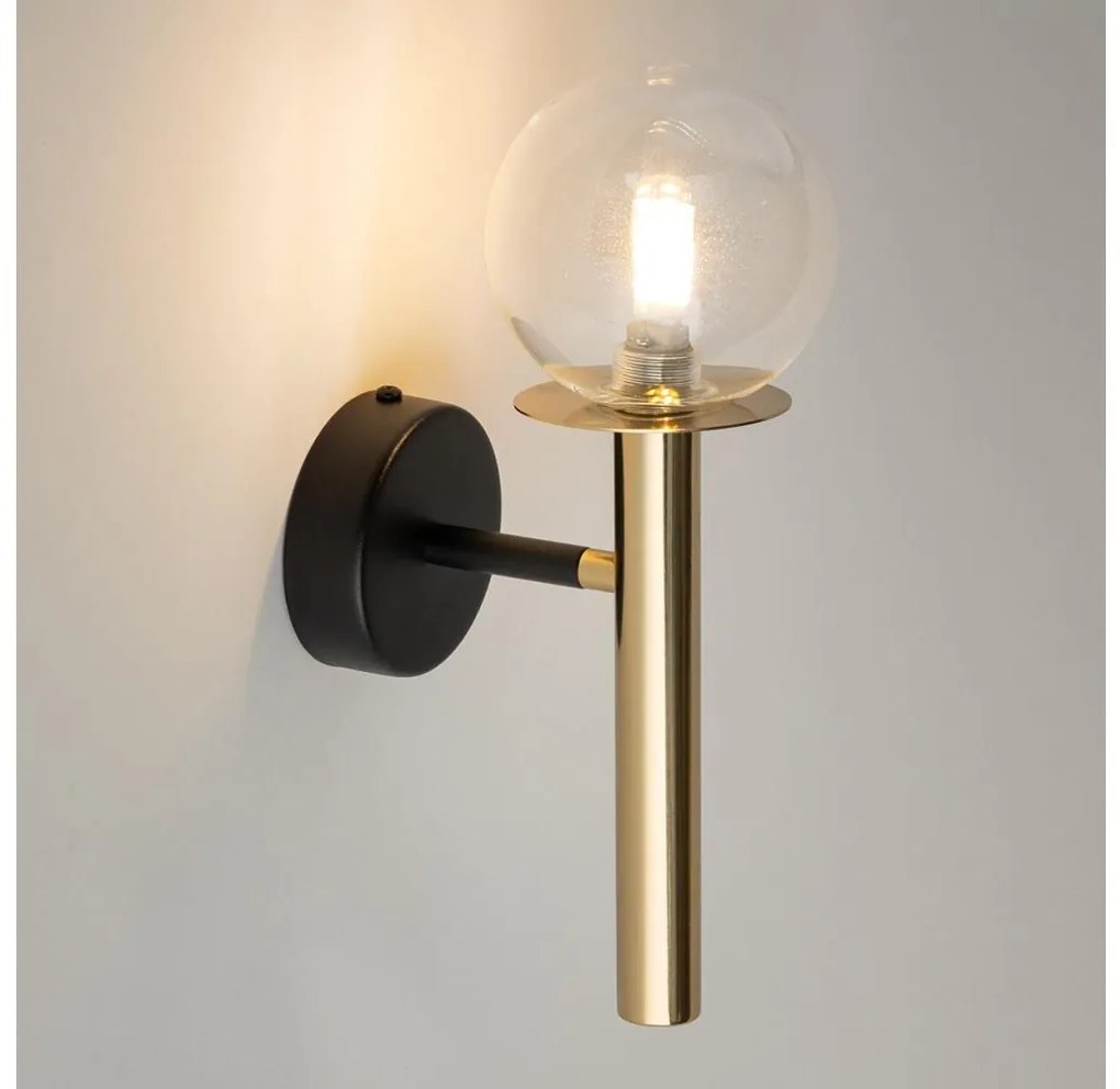 Nástenná lampa DAISY 1xG9/12W/230V zlatá/čierna/číra