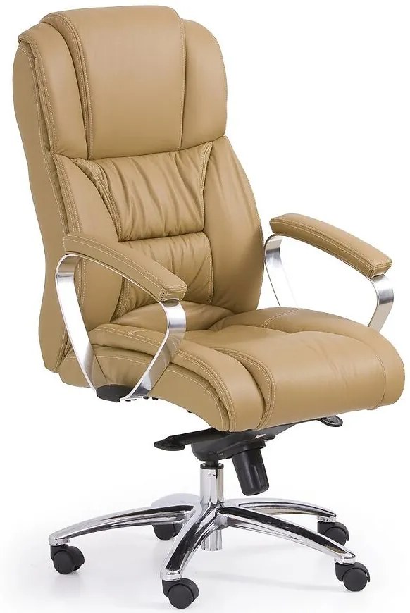 Kancelárske kreslo Foster svetlohnedá koža