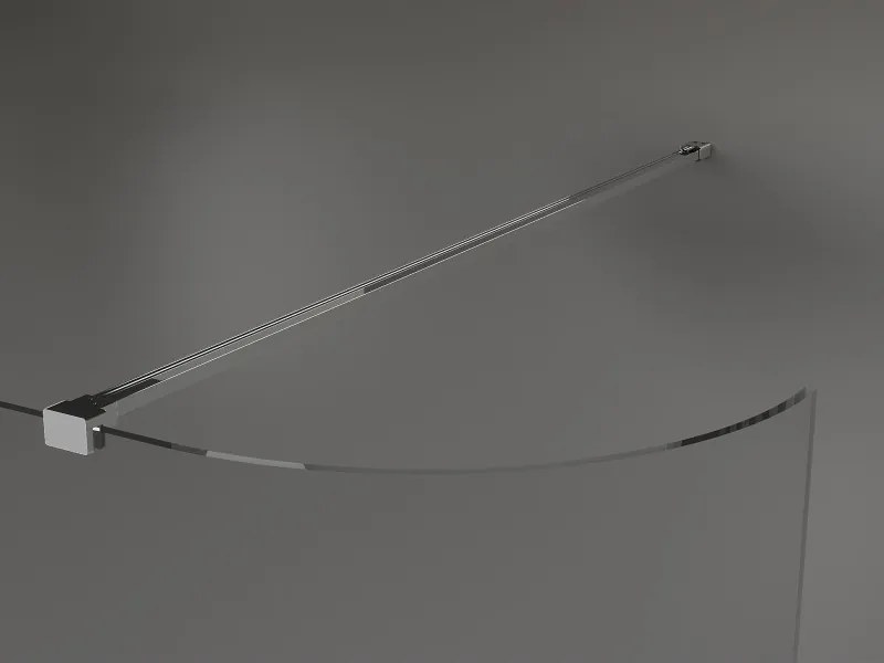 Mexen Kioto, zaoblená sprchová zástena 80 x 200 cm, 8mm číre sklo, chrómový profil, 800-080-101-01-06