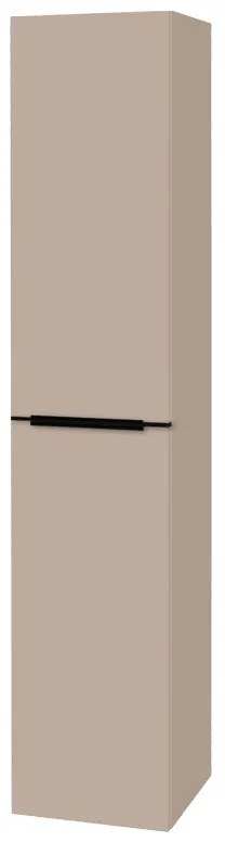 Mereo Mereo, Mailo, kúpeľňová skrinka vysoká 170 cm, čierne madlo, MER-CN554LPB