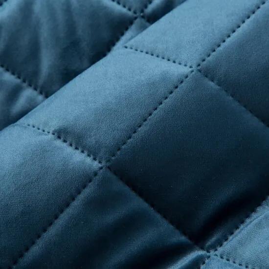 Prehoz na posteľ z lesklého zamatu tmavo modrej farby Šírka: 220 cm | Dĺžka: 240 cm