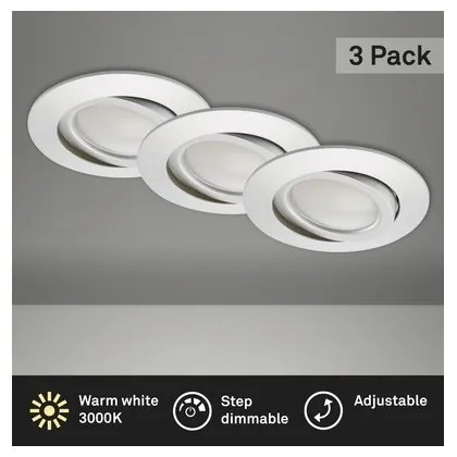 Briloner 8309-039 - SADA 3x LED Stmievateľné kúpeľňové svietidlo LED/5W/230V IP23